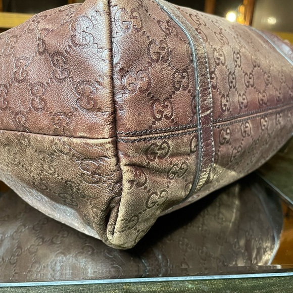 Gucci Joy brown leather GG Supreme tote - Picture 6 of 11